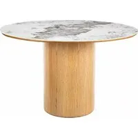 Кухонный стол Signal Rondo 120 (белый pandoro/дуб)