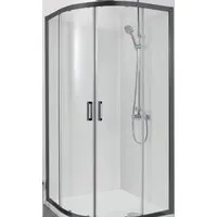 Душевой уголок Aquatek AQ ARI RO10020BL 100x100 (черный/прозрачное стекло)
