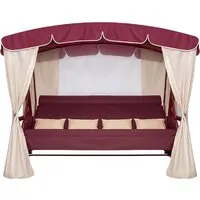 Садовые качели Arno Роттердам (бордовый)