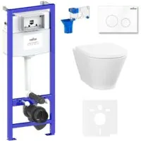 Унитаз подвесной Lavinia Boho Relfix Elegant Rimless 7 в 1 87561092 (белый пластик)