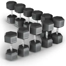 Набор гантелей гексагональных UNIX Fit от 27,5 до 50 кг