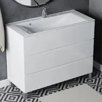 Мебель для ванных комнат Vela Тумба под умывальник Vela Бриз 100Н три ящика под Milen TU270602