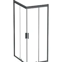 Душевой уголок AM.PM Gem S 100x80 W93G-404-100280-BT (черный матовый/прозрачное стекло)