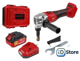 Высечные электрические ножницы Wortex CNB 1825 XLT SET 1318929 (с 1-м АКБ, кейс)