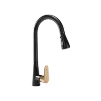 Смеситель для мойки Rea Mild black matt rose gold B4801