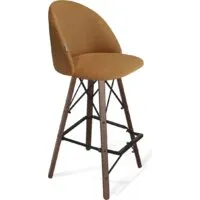 Стул Sheffilton SHT-ST35/S80 (горчичный/темный орех/черный)