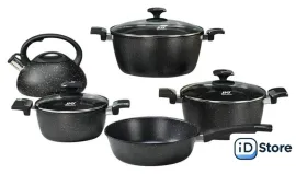 Набор кастрюль JIO JIO-008 (черный)