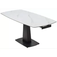 Обеденный стол M-City Balde 140 Matt / 614M05567 (White Marble Solid Ceramic/Black)