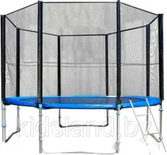 Батут Atlas Sport 374см - 12ft РRO (усиленные опоры) BLUE