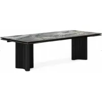 Обеденный стол Woodville Мален 240x110 (mineral stone baldoser/черный)