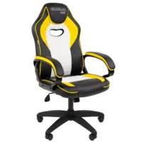 Кресло геймерское CHAIRMAN Game 16 экокожа (черный/желтый/белый)