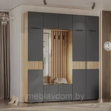 Прихожая Сандра (Комплект 6) - Дуб Крафт/Графит 2,0 м.