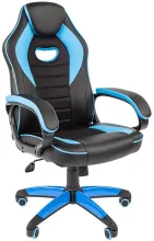 Кресло CHAIRMAN Game 16 (черный/голубой)
