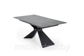 Стол обеденный раскладной HALMAR LUCIANO синий мрамор/черный 180-230/90