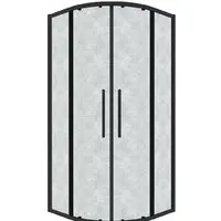 Душевой уголок Grossman Cosmo 90x90x195 301.K33.02.9090.21.02 (черный матовый/шиншилла стекло)