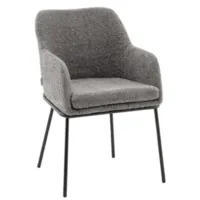 Стул Stool Group Кози с подлокотниками / AV 318-C86st-08 (букле темно-серый)