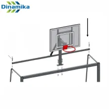 Баскетбольная стойка центральная для футбольных ворот Dinamika ZSO-003906