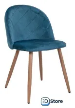 Стул AksHome Honnor (голубой велюр HLR-62/дуб)