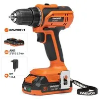 Дрель-шуруповерт Daewoo Power DAA 2122Li Set (с 2-мя АКБ, кейс)