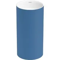 Умывальник Wellsee Chalice Perfection 230622000 (отдельностоящий, без отверстия под смеситель, цвет матовый темно-синий/глянцевый белый)