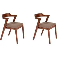 Стул с подлокотниками TetChair Versa мягкое сиденье (2шт, коричневый)