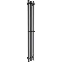 Полотенцесушитель Маргроид Ferrum Inaro СНШ Профильный 150x6x12 6 крючков, Черный матовый, скрытого монтажа, таймер справа