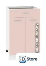 Шкаф напольный Кортекс-мебель Корнелия Лира НШ50р1ш без столешницы (капучино)