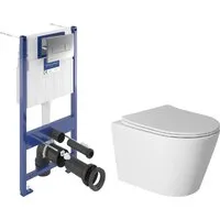 Унитаз подвесной Saniteco Torando T-201W Villeroy Boch Viconnect Pro S 92122869 (кнопка хром)