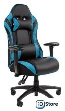 Игровое (геймерское) кресло CHAIRMAN CH43 (экокожа, черный/бирюзовый)