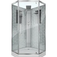 Душевая кабина Niagara NG-7717WBK 100x100x210 (прозрачное стекло)