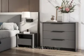 Комод NN Мебель (МС Камелия 1 К) Графит серый