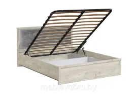 Кровать 32.25-02 Сохо с подъем. мех. (бетон пайн белый)(1600х2000)