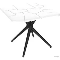 Кухонный стол Sheffilton SHT-TU30/TT30 83/83 (белый/черный)