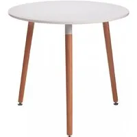 Кухонный стол TetChair Mars mod. T1004 80x80x75 (белый/натуральный)