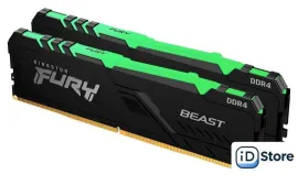 Оперативная память Kingston FURY Beast RGB 2x16ГБ DDR4 3200МГц KF432C16BB12AK2/32