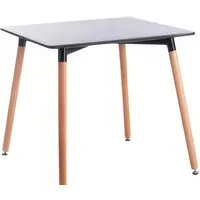 Кухонный стол TetChair John 80x80x75 (черный/натуральный)