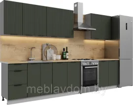 Кухня Корнелия Марика 2,6 без столешницы, Зелёный софт