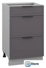 Шкаф напольный Arvento Корнелия Флок-плюс НШ50р3ш без столешницы (графит софт)