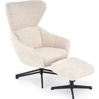 Интерьерное кресло Halmar Fredy (светло-бежевый/черный)