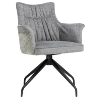 Стул Woodville Kaser 360 поворотный (серый/черный)