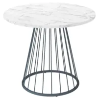 Обеденный стол Sheffilton SHT-TU85/TT90 ЛДСП (антрацит/мрамор кристалл)