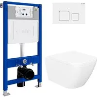 Унитаз подвесной Lauter Nuremberg 21811 21901001 (белый, с кнопкой смыва 219702F белый)