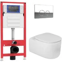 Унитаз подвесной Oliveeka OL-MQ-003 OL-G27 OL-R22-CR (хром)