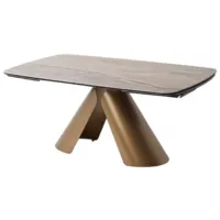 Обеденный стол M-City Calderon 180 Gloss Grand Cordillera / 614M06010 (керамика/бронзовый винтажный)
