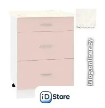 Шкаф напольный Кортекс-мебель Корнелия Лира НШ50р3ш (капучино/королевский опал)