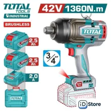 Гайковерт Total TIWLI421362 (с 2-мя АКБ, кейс)