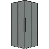 Душевой уголок Grossman Galaxy 100x100x195 300.K33.01.1010.21.10 (черный матовый/тонированное стекло)