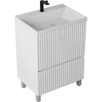 Мебель для ванных комнат Vela Тумба под умывальник Vela Волна 60Н под Classica (белый мат) белый гола TU9256