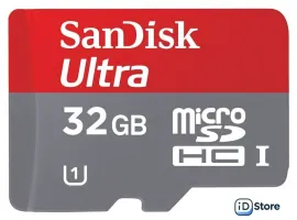 Карта памяти SanDisk Ultra microSDHC UHS-I (Class 10) 32GB SDSDQUA-032G-U46A