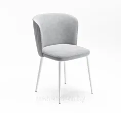 Стул "Милано" ткань бренди 20 (silver)/кант в цвет/каркас белый